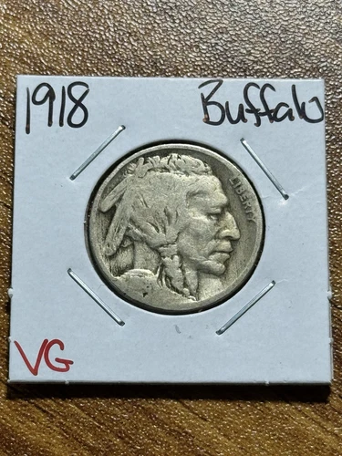 1918 P Buffalo Nickel Nice VG Very Good Better Date Coin (Raw14177)