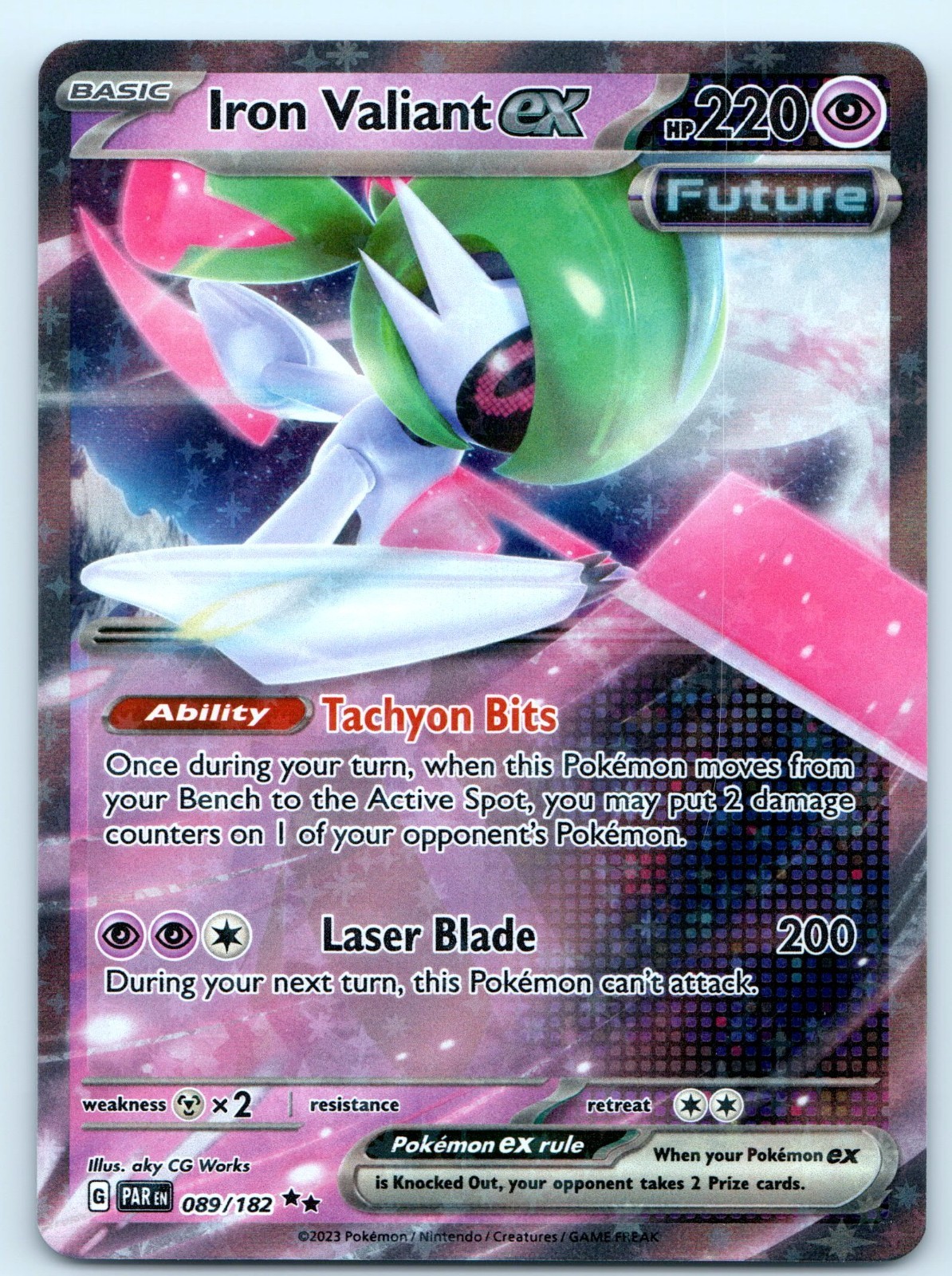 Iron Valiant ex 089/182 Double Rare Holo Pokemon TCG Basic
