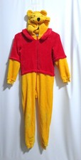 Cosusket Bear Costume 1 Piece Child Size 10 Years Red Yellow Soft Open Footing