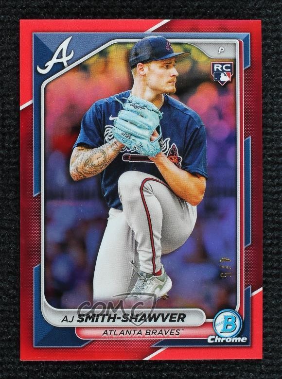 2024 Bowman Chrome Red Refractor 4/5 AJ Smith-Shawver #22 Rookie RC