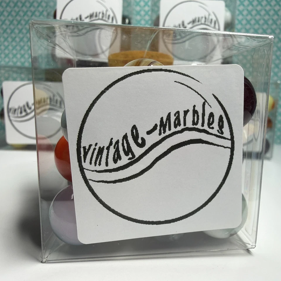 Lote de 30 canicas mixtas clásicas JABO Early Run para coleccionistas ~ tamaño .625" = 5/8" como nuevas Foto 3 de 4