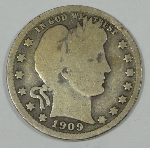 1909-O Barber Quarter GOOD Silver 25c