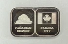 1977 Rosario Resources Canadian Beaver 1oz Silver Art Bar‼️VINTAGE SILVER BAR‼️
