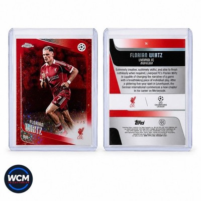 Florian Wirtz 2025-26 Topps Chrome /5 Red Colour Match Liverpool Germany