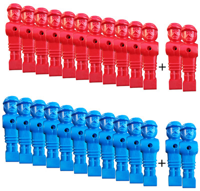 Kicker Set 2x(11+2 Reserve) Rot Blau Orig Löwen Kickerfiguren 16mm+Schrauben