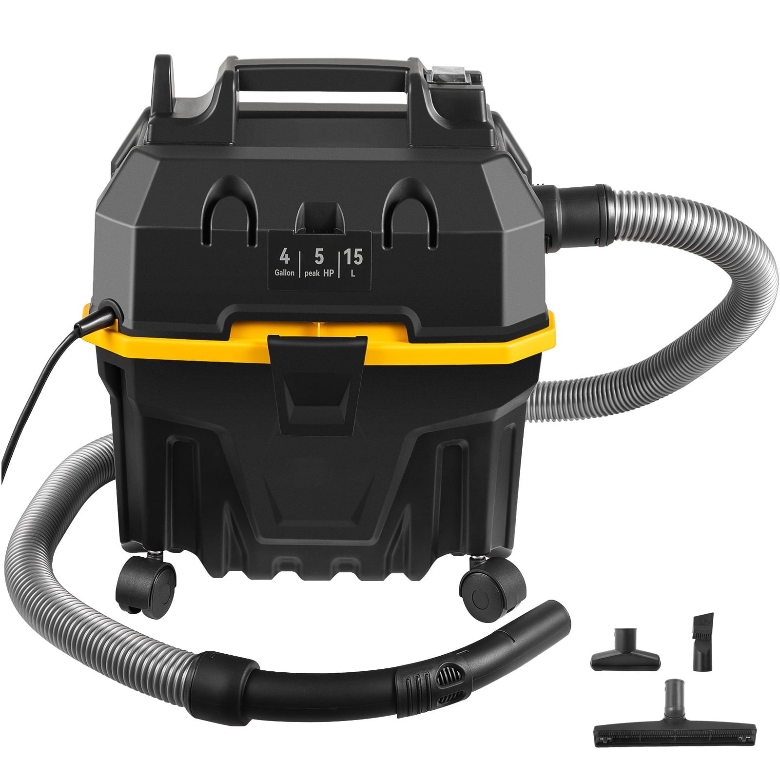 Wet Dry Vac, 4 Gallon, 5 Peak HP, 3 in 1 Shop Vacuum with Bl