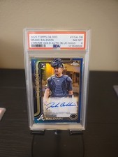 Drake Baldwin 2025 Topps Gilded On Card Auto /50  #CGA-DB Braves PSA8