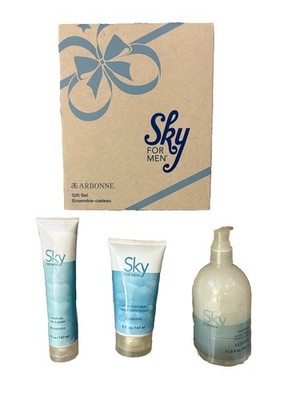 Arbonne SKY Men's Gift Set Body Wash Cleanser & Shave Gel Sealed Products- NIB