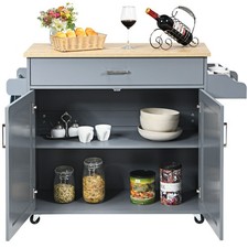 Kitchen Island Cart Rolling Storage Trolley Cart Kitchen Serving Utility Trolley