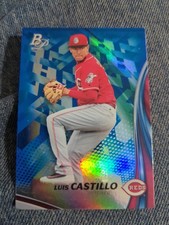 2017 Bowman Platinum Luis Castillo BLUE Ice Rookie REDS MARINERS MLB Card . rookie card picture