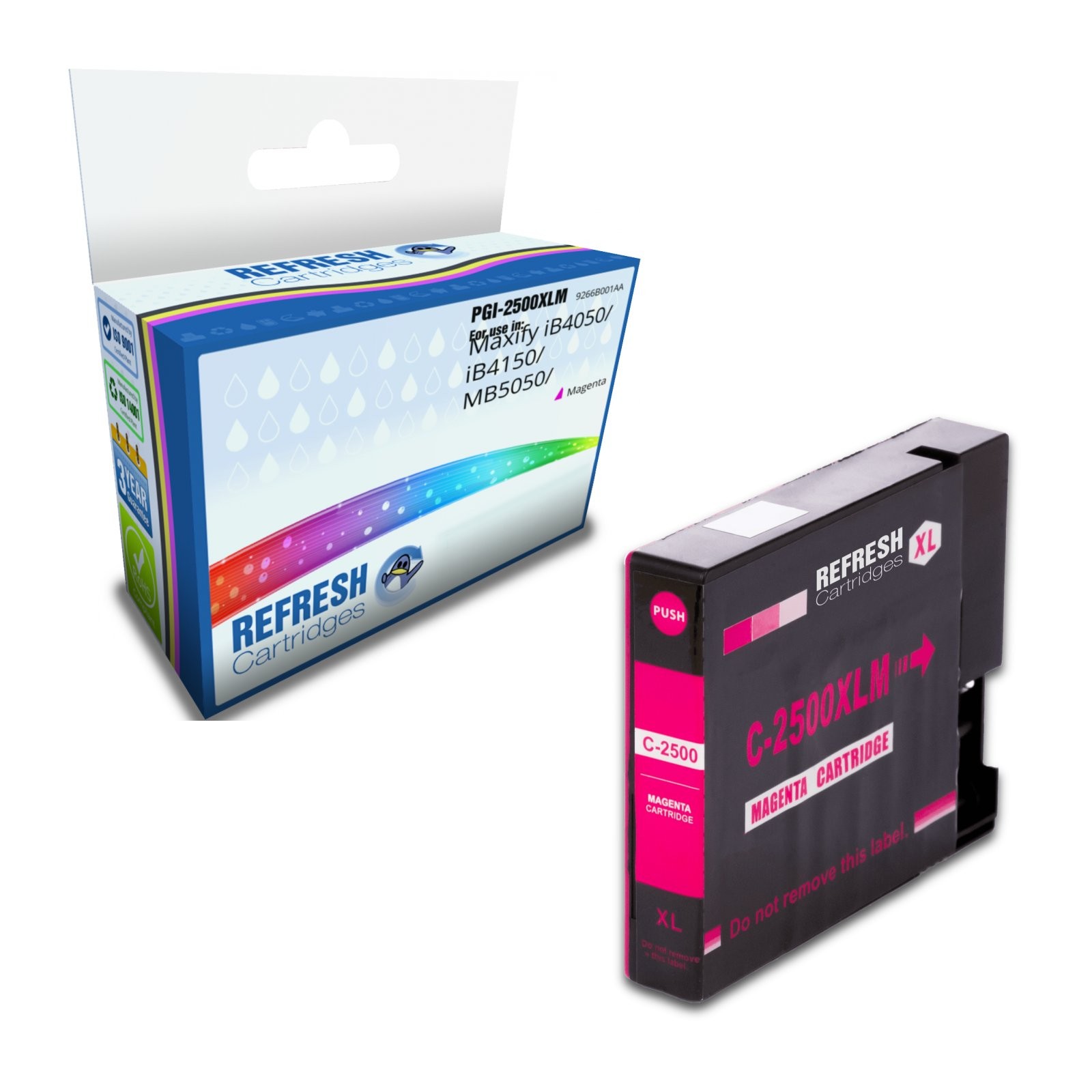Refresh Cartridges Magenta PGI-2500XLM Ink Compatible With Canon Printers