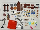 Lego PIRATES MINIFIGURE ACCESSORY LOT SWORD JOLLY ROGER FLAGS MAP MONKEY CANNON