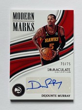 2022-23 Panini Immaculate Basketball Dejounte Murray Modern Marks Auto /75
