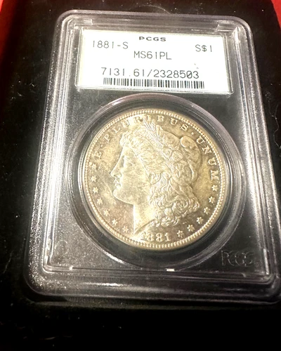 1881-S Morgan Silver Dollar PCGS MS61 PL
