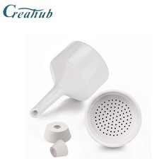 100mm Porcelain Buchner Filter Funnel with Perforated Plate, White
