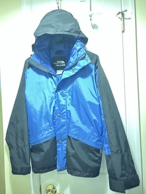 Vintage North Face Jacket Men S Gore Tex Blue Black Zip Snap Hood Lined Gorpcore