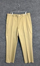 Perry Ellis  Portfolio Mens Chino Pants Size 38 Tan No Iron Twill Comfort Waist