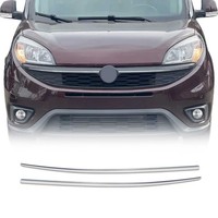 KüHlergrill Leisten Grillleisten FüR Fiat Doblo 2014-2022 Edelstahl Chrom 2Tlg