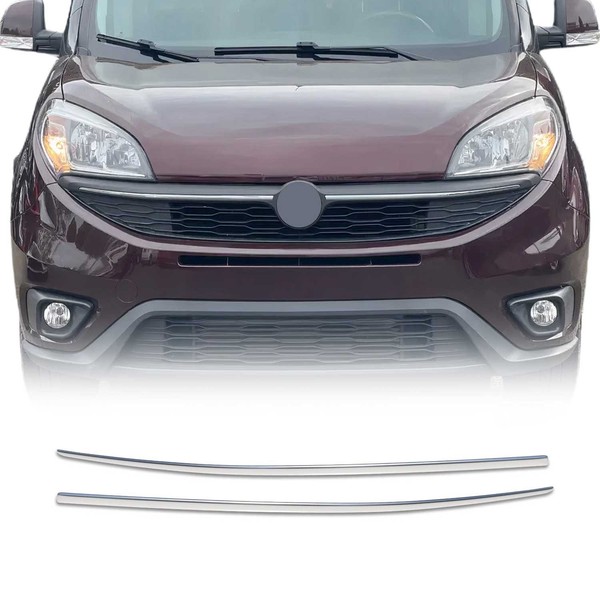 KüHlergrill Leisten Grillleisten FüR Fiat Doblo 2014-2022 Edelstahl Chrom 2Tlg-image