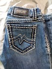 Miss Me Sunny Skinny Blue Denim Jeans Size 28 Embroidered Medium wash denim — photo 2