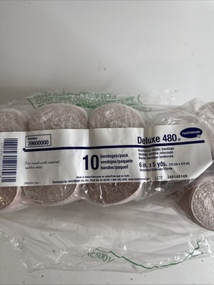 Pack of 10 Hartmann Deluxe 480 6in.X5 Yds Elastic Bandages