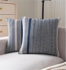 Boho Throw Pillow Covers 18x18 Inch Set of 2, Farmhouse Decorative Couch Pillow