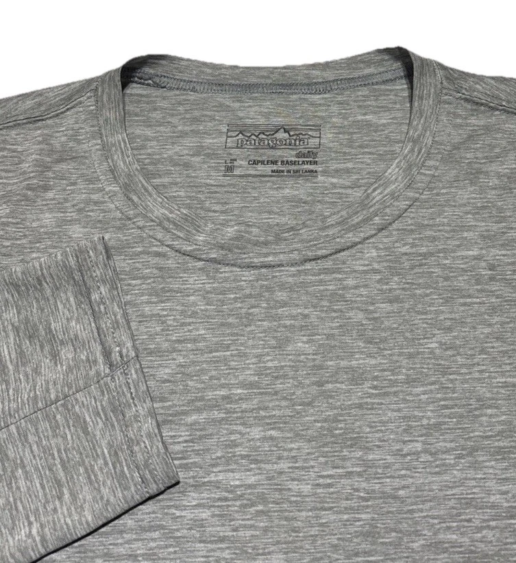 Patagonia Daily Capilene Base Layer Mens M Medium Gray Outdoor Hiking 45261