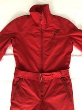 Vintage 80’s Ladies Head Red    All In One Ski Suit Sz Waist 34” # 443