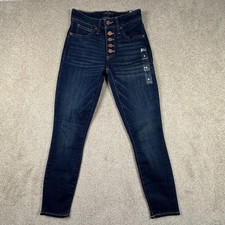 Lucky Brand Mid Rise Skinny Ankle Jeans Dark Wash Button Fly Size 0/25 NEW
