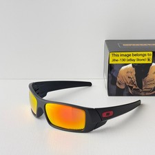 Oakley Gascan OO9014 Polarized Sunglasses Matte Black Orange Ruby Lens