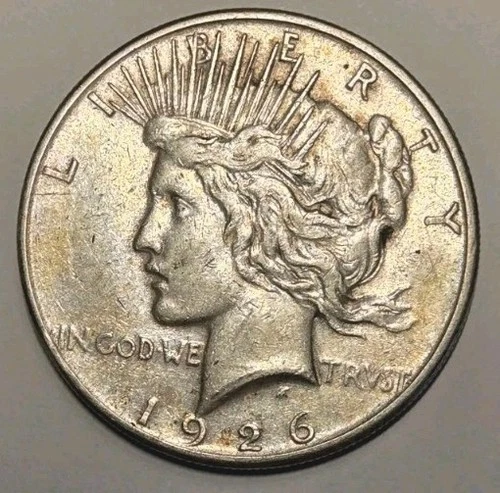 1926-S SILVER PEACE DOLLAR AU