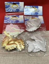 Lot of 4 packs Puffy Metallic 2”Angel Wings Doll Craft DIY Projects Gifts NOS