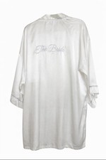Bridal Satin Robe White  The Bride  Embroidered Wedding Getting Ready