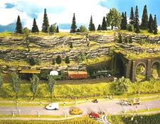 Noch 58480 HO Scale Foam Rock Formations -- Stratified Rock Wall