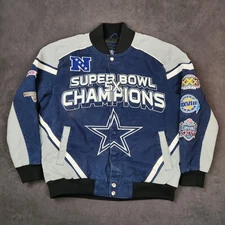 Dallas Cowboys Jacket Mens XL Blue Gray Super Bowl Champions NFL Football G-III