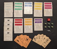 Vintage Monopoly Cards Game Pieces Depression Era 1940s Kids Toys Collectibles
