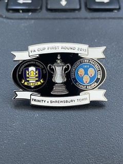 GAINSBOROUGH TRINITY V SHREWSBURY TOWN FA CUP BADGE