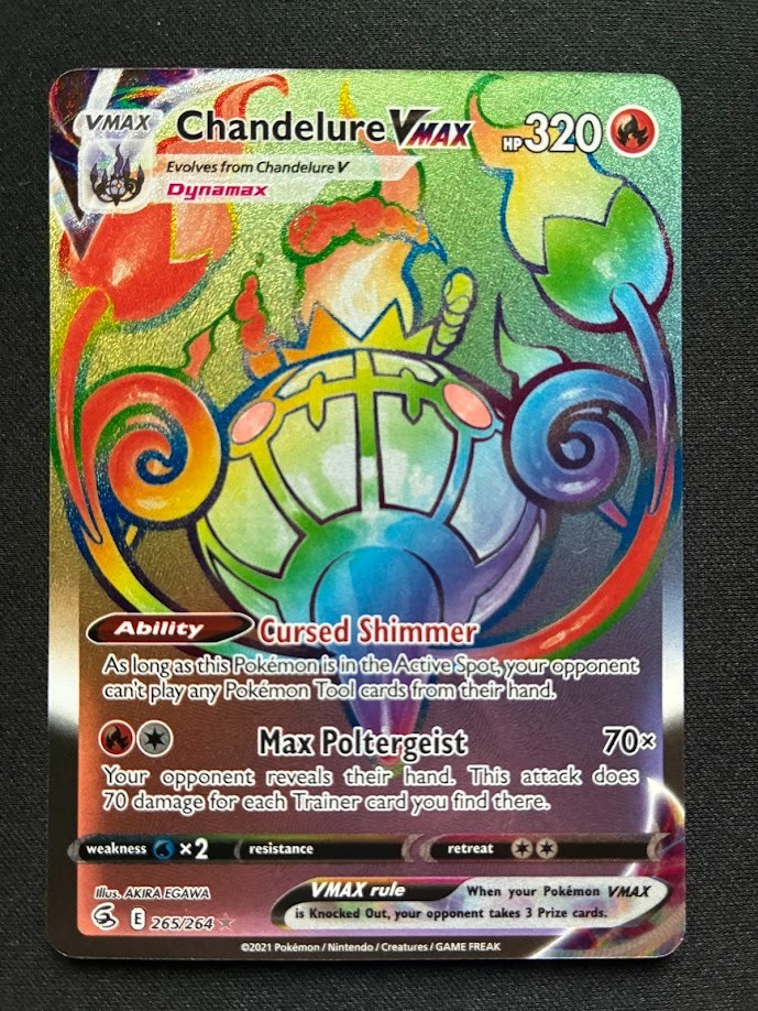 Chandelure VMAX (Secret) 265/264 Swsh08: Fusion Strike Holo