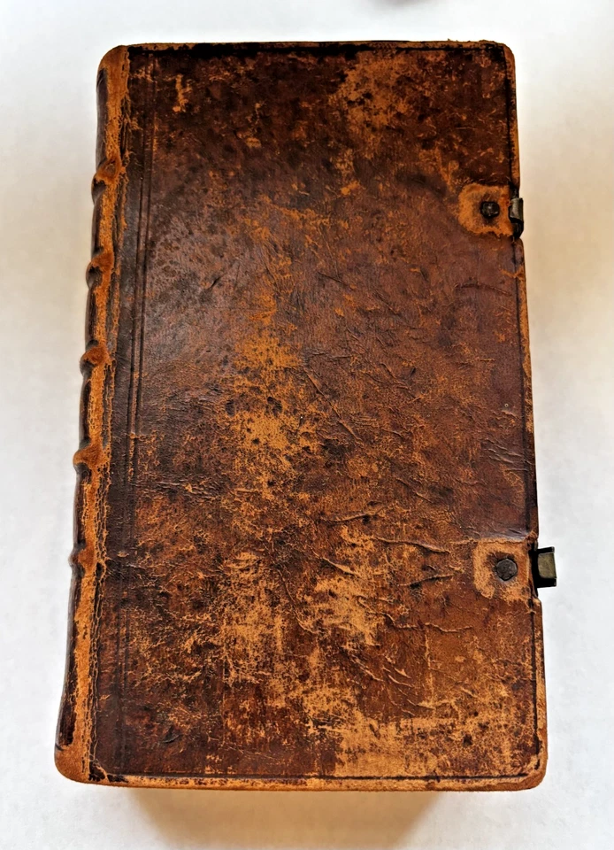 Antique German Hymnal 6th Edition pub.1814 Leather Bound with Metal Clasps - Image 2 of 4