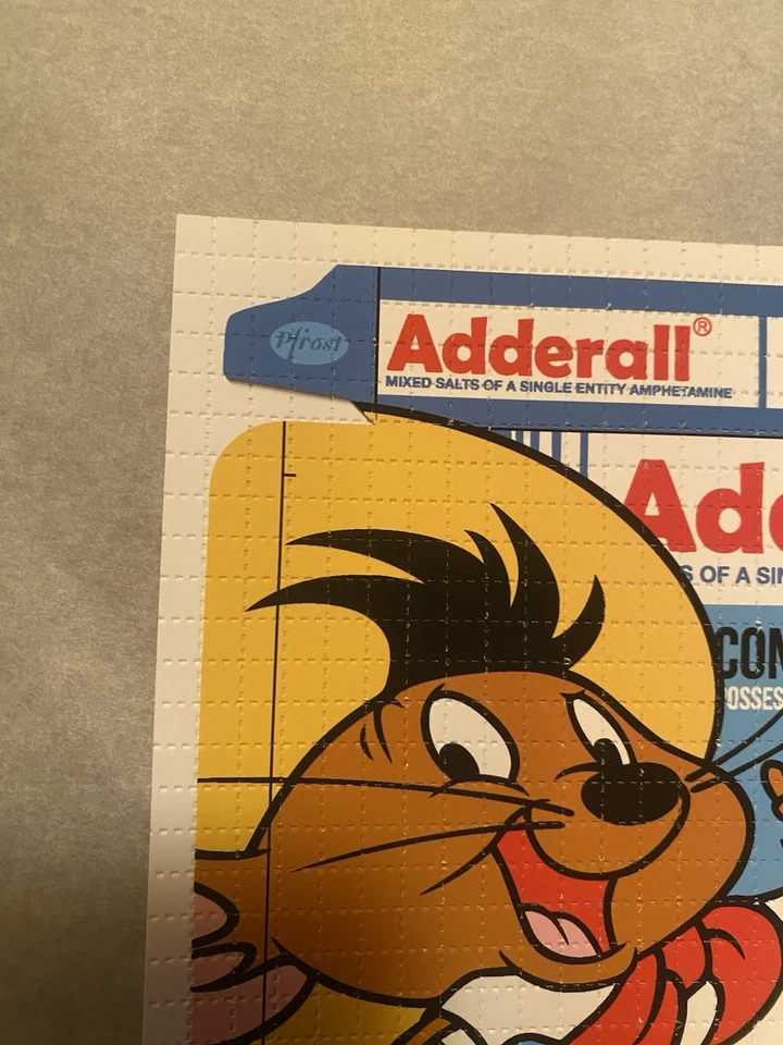 Impresión artística Speedy On Adderall x Ben Frost Blotter firmada numerada certificado de autenticidad X/100 Foto 4 de 4