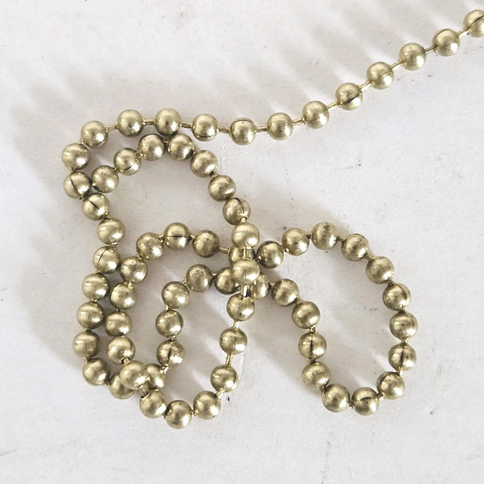 66' Feet Solid Brass #6 Ball Chain SERV-A-LITE  Corrosion Rust Resistant USA - Image 3 of 4
