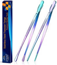 JETKONG 2 Pcs 12-Inch Culinary Tweezers Food Tweezers Kitchen Tweezer Tongs f...