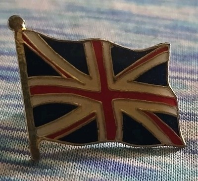 VTG United Kingdom Flag Lapel Hat Pin Great Britian Pennant Tie Tack Pinback 1A5