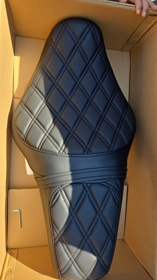 Assento de motociclista passageiro preto ajuste diamante Honda Shadow VT750 C2 07-24 - Imagem 2 de 4