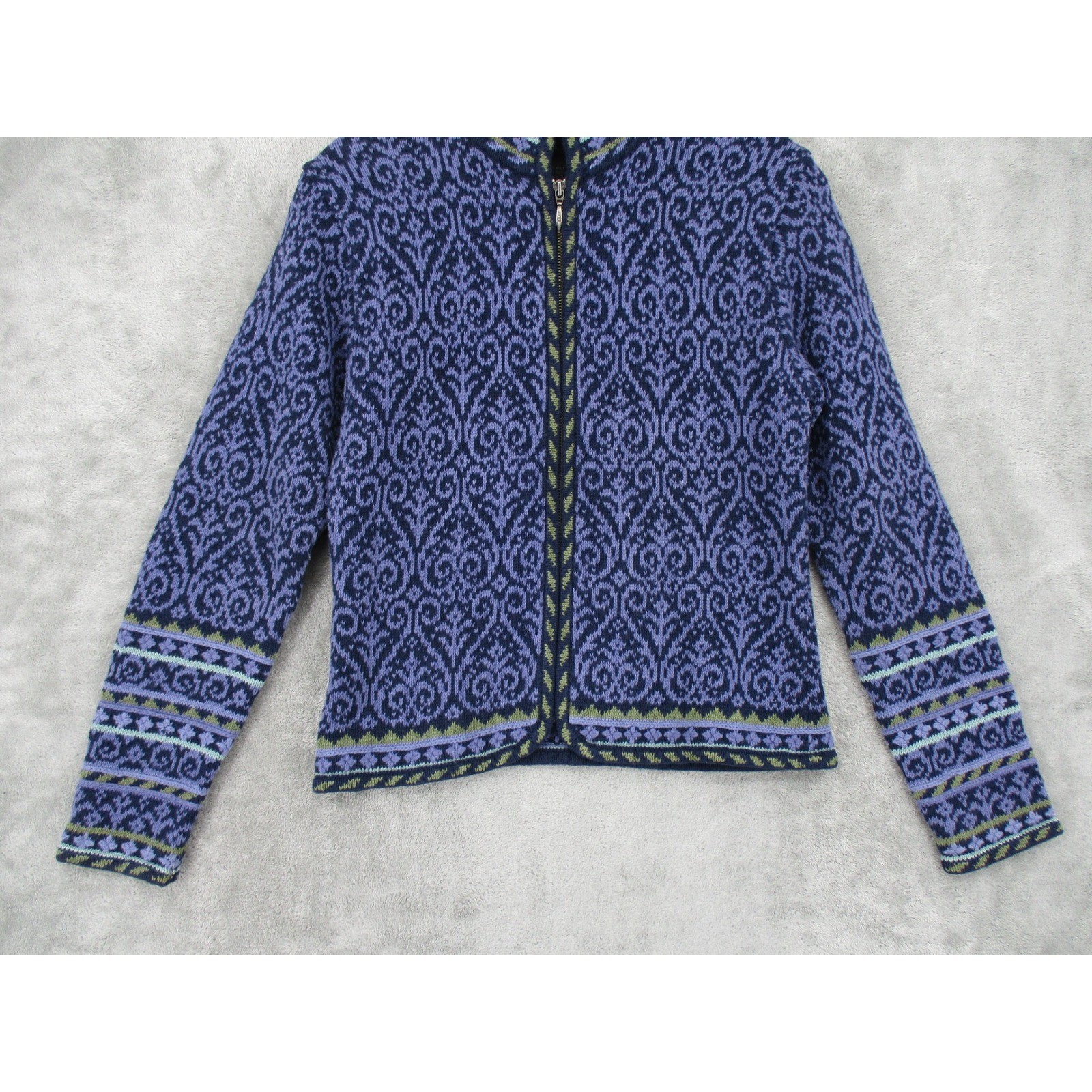 Nomadic Traders Sweater Small Full Zip Chunky Kni… - image 4