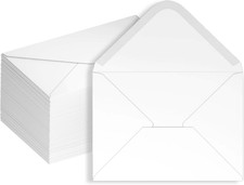 50 Pack 4X6 Envelopes White,Contour Flap A4 Envelope,Premium 120Gsm Thick Paper