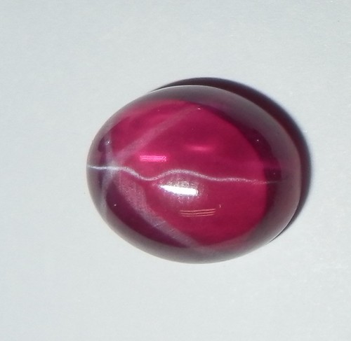 Transparent Star Ruby Oval 12x10 mm Cabochon 6 Rayed Lab-created 2 pieces Lot - Picture 9 of 12