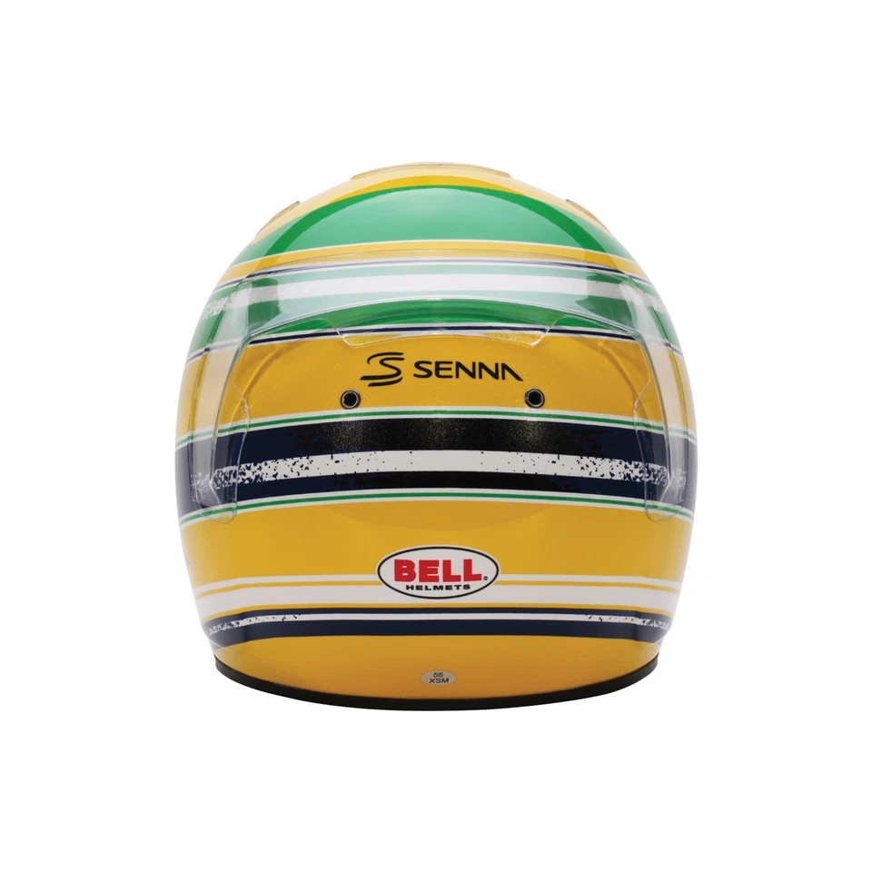 Snell BELL KC7 CMR KartHelm Ayrton Senna Edition Gelb/Grün - Bild 4 von 4