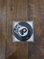 Roman Cechmanek Autograph Signed Puck Topps Philadelphia Flyers Rare HTF Goalie