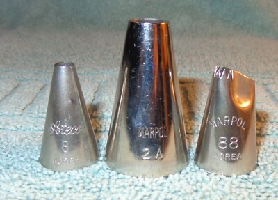 MIXED LOT 3 DIFFERENT METAL ICING TIPS NOZZLES MARPOL 88 KOREA ATCO 8 2A JAPAN